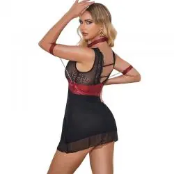 Subblime - 954437 vestido bondage de encaje negro l/xl