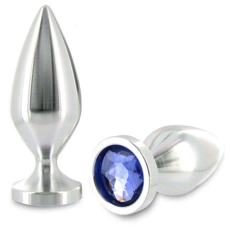 Metalhard anal plug aliminum color cristal pequeño 5.71cm Metalhard anal plug aliminum color cristal pequeño 5.71cm