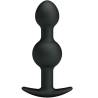 Plug de bolas anales Pretty Love de silicona negra de 10,3 cm