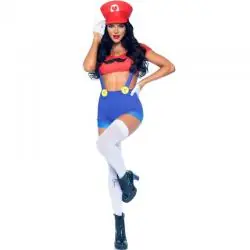 Leg avenue - disfraz sexy mario bros rojo/azul s Leg avenue - disfraz sexy mario bros rojo/azul s