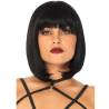 Leg avenue - peluca corta de corte bob natural negro - 1