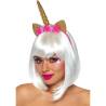 Leg avenue - diadema de unicornio con flores dorado - 1