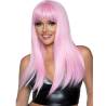Leg avenue - peluca larga lisa con flequillo rosa - 1