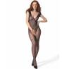 Bodystocking Passion BS103 negro puesto de frente