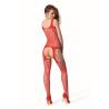 Passion - bs 104 bodystocking rojo talla única - 2