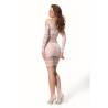 Vestido de red BS105 blanco por detrás