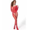 Passion - bs 107 bodystocking rojo talla única - 1