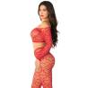 Leg avenue - crop top + medias rojo talla única - 3