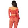 Leg avenue - crop top + medias rojo talla única - 5