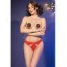 Chilirose - cr 4839 set navideño pezoneras + panties rojo l/xl - 4