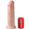 King Cock 12 pulgadas claro sin testículos junto a una lata