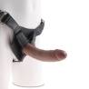 Arnés King Cock con pene de 8 pulgadas marrón puesto