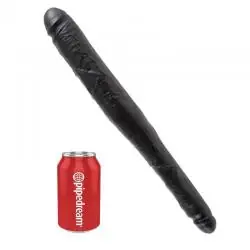 King cock dildo doble negro 40.6 cm