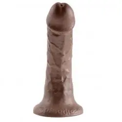 King cock 6" pene marron 15.2 cm