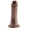 King Cock 6" marrón, vista de frente