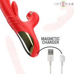 Intense - karol vibrador multifunción empuje & estimulación & succión rojo