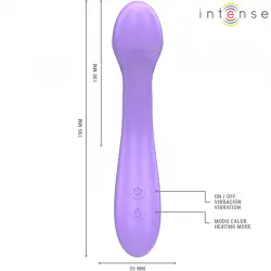 Intense - becky vibrador 19 cm calentable 7 vibraciones morado