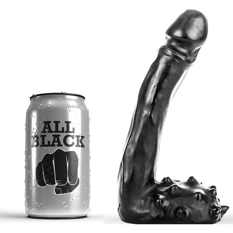 All black dildo realistico 19cm