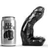 Dildo All Black Jason junto a una lata