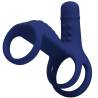 Pretty love - elish anillo vibrador con extensión azul - 1
