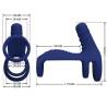 Pretty love - elish anillo vibrador con extensión azul - 4