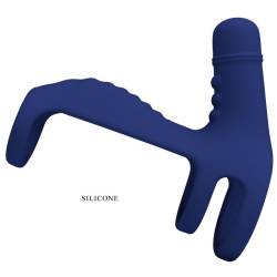 Pretty love - elish anillo vibrador con extensión azul - - 5