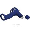 Pretty love - elish anillo vibrador con extensión azul - 6