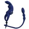 Pretty love - ayad anillo vibrador rabbit con plug azul - 3