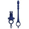 Pretty love - ayad anillo vibrador rabbit con plug azul - 4