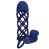 Pretty love - giann anillo vibrador con funda de silicona azul - 3
