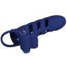 Pretty love - altaf anillo vibrador con funda de silicona azul - 2