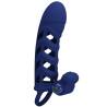 Pretty love - altaf anillo vibrador con funda de silicona azul - 4