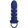 Pretty love - altaf anillo vibrador con funda de silicona azul - 5