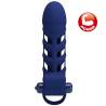 Pretty love - altaf anillo vibrador con funda de silicona azul - 6