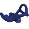 Pretty love - luchito doble anillo vibrador rabbit azul - 5