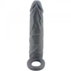 Pretty love - funda de pene de piel realística gris oscuro