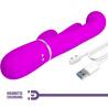 Pretty love - shania triple vibrador rabbit multifunción rosa - 6