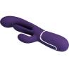 Pretty love - shania triple vibrador rabbit multifunción morado - 5