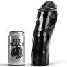 Dildo negro All Black Big Dong junto a una lata