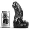 All black realistic dong negro 17cm - 1