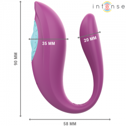Intense - annie estimulador & vibrador forma de u morado control remoto