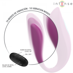 Intense - annie estimulador & vibrador forma de u morado control remoto