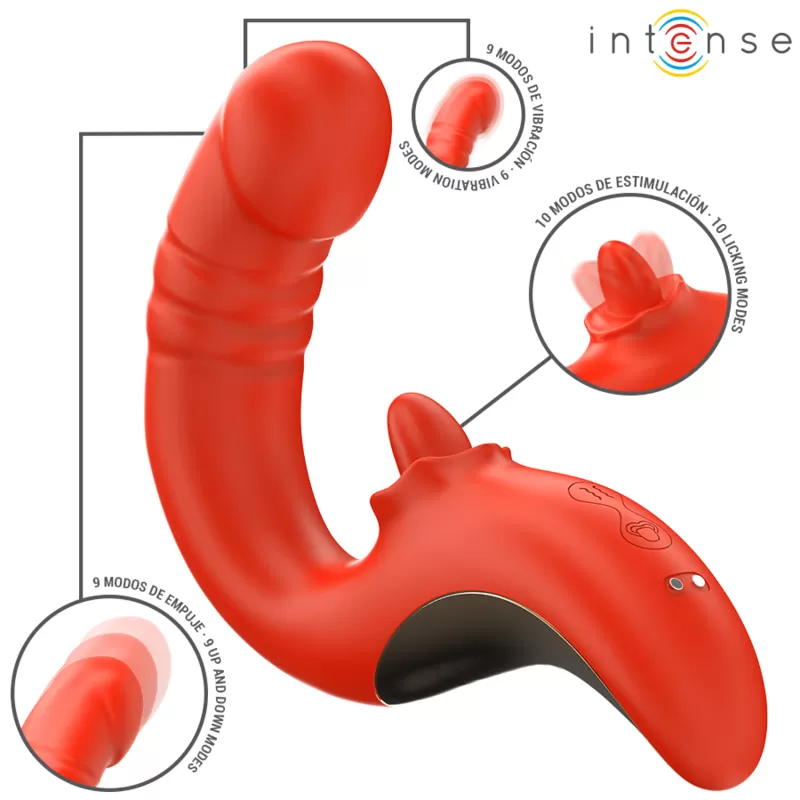 Intense - paulina vibrador & estimulador en forma de u rojo Intense - paulina vibrador & estimulador en forma de u rojo