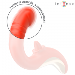 Intense - paulina vibrador & estimulador en forma de u rojo