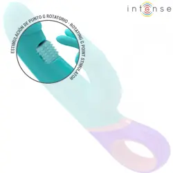 Intense - mónica vibrador rabbit con estimulador rotatorio del punto g azul Intense - mónica vibrador rabbit con estimulador rotatorio del punto g azul