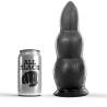 Plug anal All Black de 23 cm junto a una lata