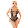 Leg avenue - body de rejilla con diamantes negro talla única - 1