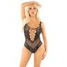 Leg avenue - body de rejilla con diamantes negro talla única - 2