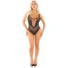 Leg avenue - body de rejilla con diamantes negro talla única - 6