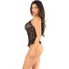 Leg avenue - body con lazos y volantes negro talla única - 2